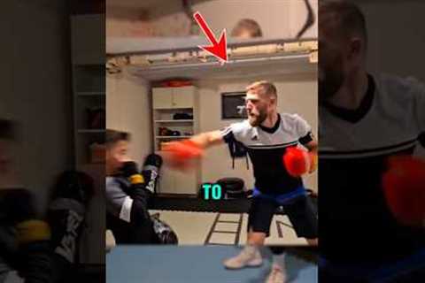 He challenged his son in a sparring match🤕