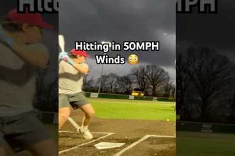 50 MPH Wind Is +25 Power ✅  #baseball #mlb #homerun