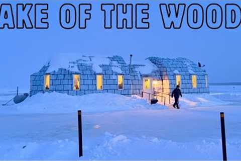 Ice Fishing In A BAR! (Lake of the Woods)