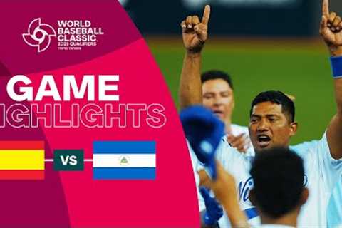 Spain vs. Nicaragua | 2026 World Baseball Classic Qualifier Highlights
