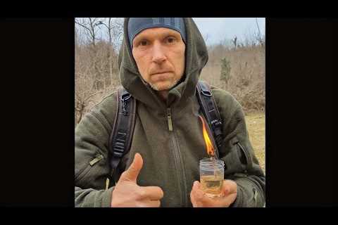 Survival Skills: Making a DIY Oil Candle in the Wild. Bushcraft