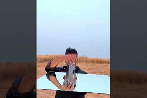 Mirror effect 🪞rate this creative photography idea #shorts #photography