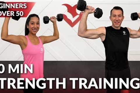 20 Min Beginner Strength Training at Home Dumbbell Full Body Workout for Women Men Weight Over 50
