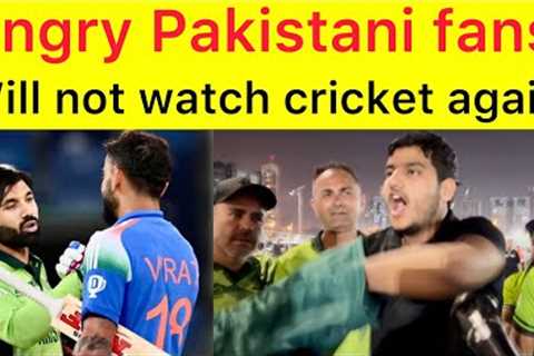 India win 🔴 Angry Pakistani fans reaction after lost in Dubai