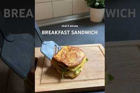 Viral 5 minute breakfast sandwich 🥪✨| #breakfastsandwich #easyrecipe #breakfastidea