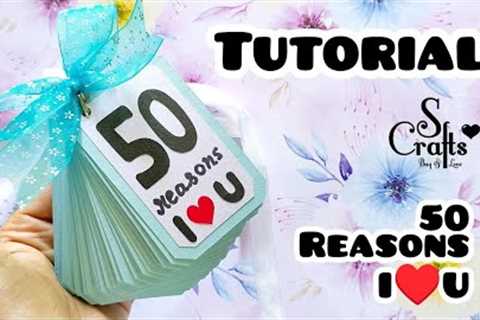 How to make 50 Reasons | handmade gift ideas for boyfriend | S Crafts  #greetingcard #anniversary