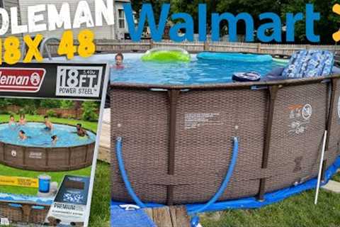 Putting up our NEW Coleman 18x48  above ground pool