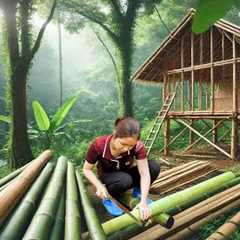 45 Days Solo Survival – Building a Bamboo House Alone in the Wild