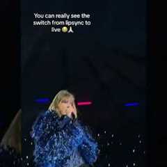 Watch Taylor Swift Switch from Lip Syncing to Singing at the Eras Tour 🎶 #taylorswift