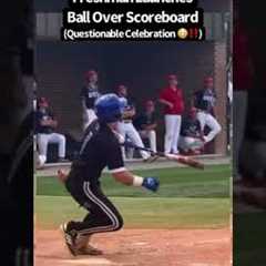 OVERSIZED Freshman CLEARS the SCOREBOARD💣🤯 #baseball #mlb