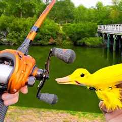 Fishing a Duck Lure for Pond MONSTERS!