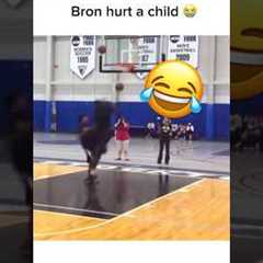 Lebron Dunks on a Kid!!! 😭 #basketball #funny #nba #hoops #viralvideo