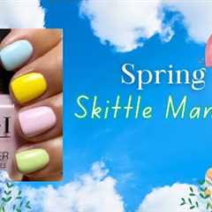 Spring Skittle Manicure Nails