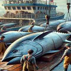 Giant Bluefin Tuna Caught - How European fishermen's Catch & Process MILLIONS of Bluefin Tuna!