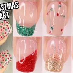 EASY CHRISTMAS NAIL ART, trying an affordable Amazon nail kit, AzureBeauty Vegan nail polish