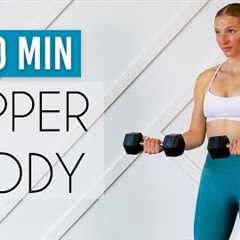 Full UPPER BODY Workout (Tone & Sculpt) - 20 min At Home