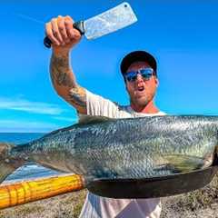 (CATCH AND COOK) Fish Was Too BIG To Eat Alone