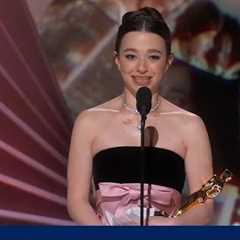 Oscars: 2025: Mikey Madison accepts the award for best actress for her role in 'Anora'