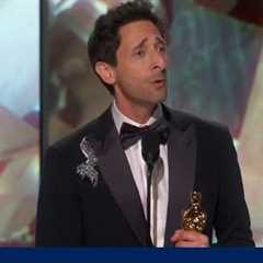 Oscars 2025: Adrien Brody accepts award for best actor in 'The Brutalist'