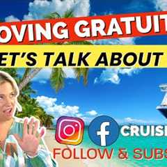 CRUISE GRATUITIES! Let's cover this taboo topic!