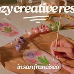 A cozy creative spring reset vlog 🌸 painting + hobbies + picnic in San Francisco