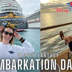 DISNEY FANTASY EMBARKATION DAY!! 🚢 🐘 3 Night Bahamas Cruise from Port Canaveral l Disney Cruise..