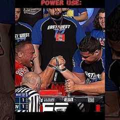 🔥💪LEONIDAS SECRET POWER USE#sports #armwrestling #trending