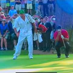 Is it the best golf shot of all time? Tiger Woods chip in on 16 at The Masters 2005.