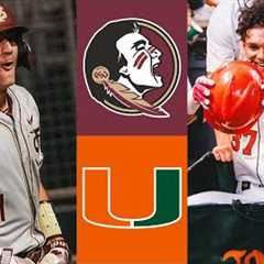 #5 Florida State vs Miami (G1) | 2025 College Baseball Highlights