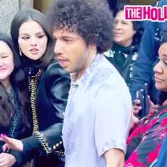 Selena Gomez Sends Benny Blanco To Wait In The Car While Being Mobbed By Fans At NBC Studios In NY