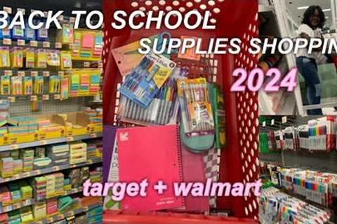 back to SCHOOL supplies shopping @target  + @Walmart vlog 2024
