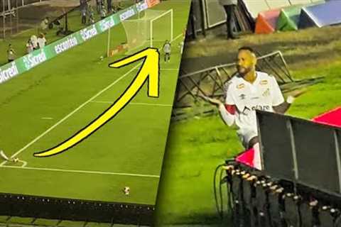 Neymar Olimpico Goal - Crazy Corner Kick Goal By Neymar Jr After Fans Chant Him
