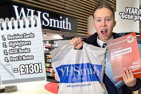 NO BUDGET GCSE SCHOOL SUPPLY SHOPPING HAUL! *YEAR 10 EXAMS*