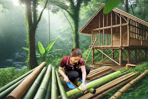 45 Days Solo Survival – Building a Bamboo House Alone in the Wild