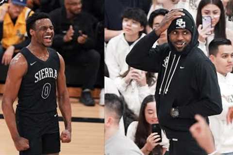 LeBron James Watches Bronny’s LAST High School Game 🤯