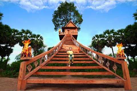 Survival Girl Living Alone 100 Days Building A Temple Treehouse Modern Luxury Billionaire Dream Live