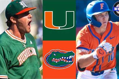 Miami vs #8 Florida (Game 3) | 2025 College Baseball Highlights