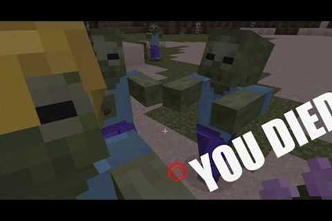 Day - 1:  How many times did I die? #zombie #zombiesurvival #minecraft #beginners
