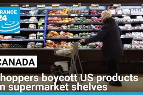Canadians fight back Trump tariffs: Shoppers boycott US products on supermarket shelves