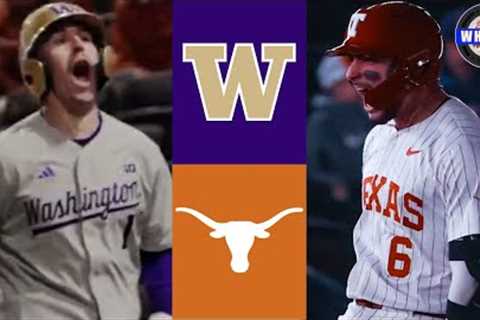 Washington vs #15 Texas (Wild Game!) | 2025 College Baseball Highlights