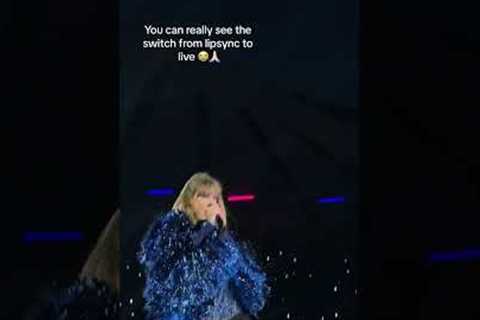 Watch Taylor Swift Switch from Lip Syncing to Singing at the Eras Tour 🎶 #taylorswift