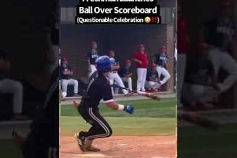 OVERSIZED Freshman CLEARS the SCOREBOARD💣🤯 #baseball #mlb