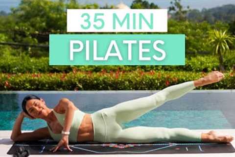 35 MIN PILATES WORKOUT || Power Pilates With Weights (Intermediate)