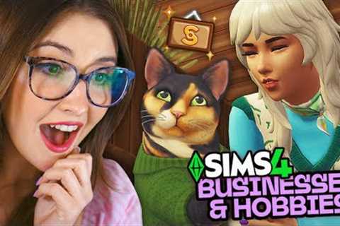 i made a CAT CAFE using the sims 4 businesses &amp; hobbies