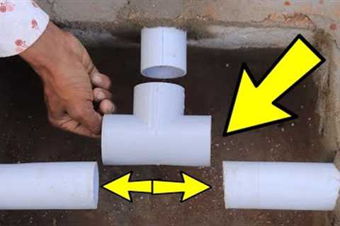 I DIDN'T KNOW HOW TO INSTALL TEE IN SMALL SPACE BEFORE THIS SECRET TRICK.