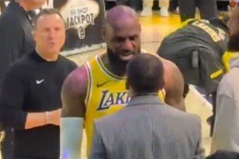 LeBron James confronts Stephen A Smith during timeout for talking about Bronny 😳