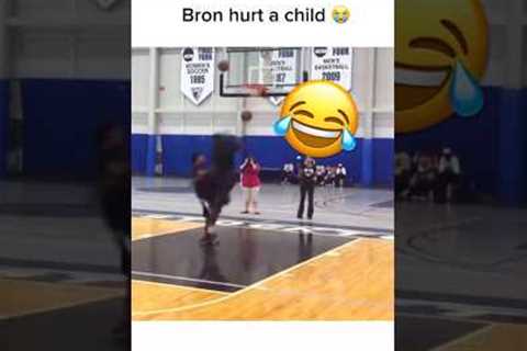 Lebron Dunks on a Kid!!! 😭 #basketball #funny #nba #hoops #viralvideo