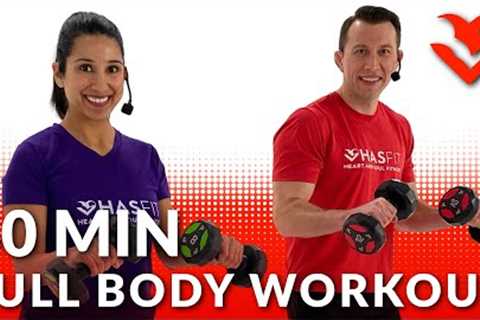 Full Body Workout at Home with Dumbbells - 40 Min Total Body Workouts with Weights Strength Training
