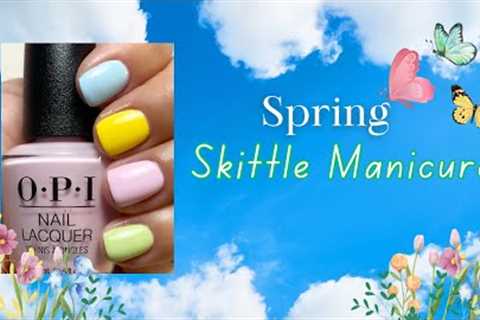 Spring Skittle Manicure Nails