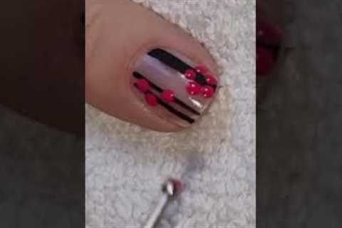 Pink Flowers Nail Art On Natural Short Nails | #naildesign